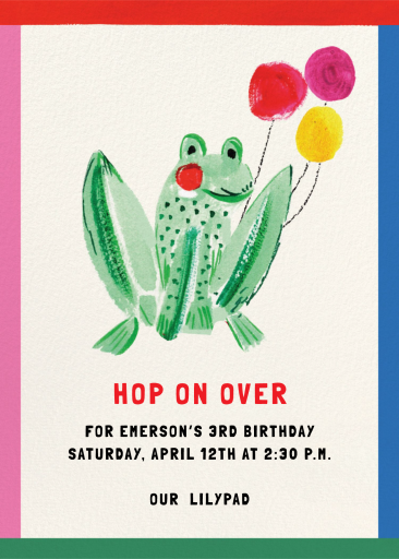Frog Fun - Birthday Invitation by Mr. Boddington's Studio