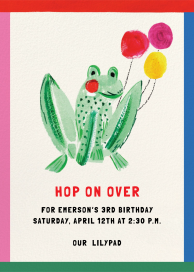 Frog Fun - Birthday Invitation by Mr. Boddington's Studio