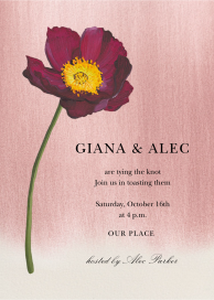 Painted Poppy - Bridal Shower Invitation by Oscar de la Renta