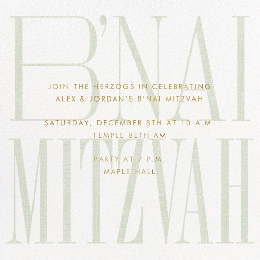 Mitzvah Type - Bar & Bat Mitzvah Invitation by Paperless Post