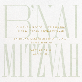 Mitzvah Type - Bar & Bat Mitzvah Invitation by Paperless Post