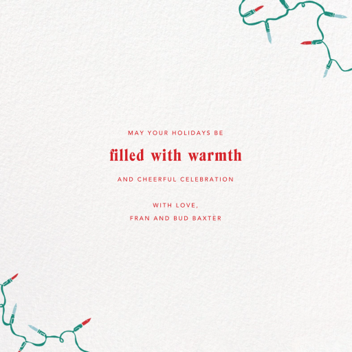 Strung with Joy - New Year's Card by Paperless Post - Back