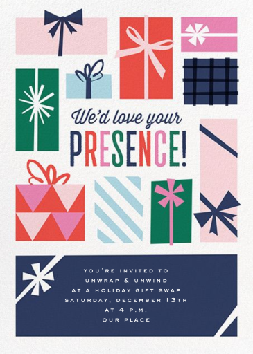Your Presence - Christmas Party Invitation by Cheree Berry Paper & Design