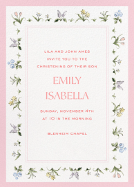 Dainty Florals (Riley Sheehey) - Baptism & Christening Invitation by Dogwood Hill