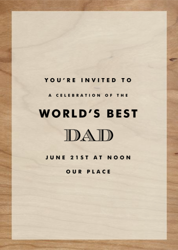 Wood Grain Color Block - Father's Day Invitation by Paperless Post