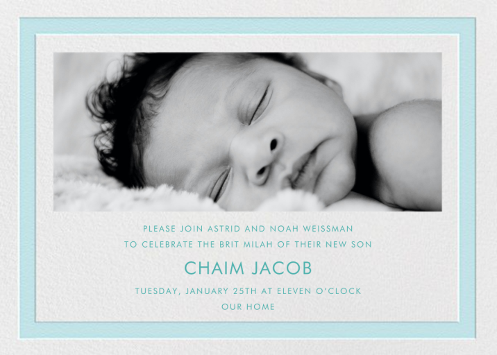 Bandwidth - Bris/Baby Naming Invitation by Paperless Post