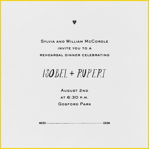 The Raleigh - Rehearsal Dinner Invitation by Mr. Boddington's Studio