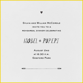 The Raleigh - Rehearsal Dinner Invitation by Mr. Boddington's Studio