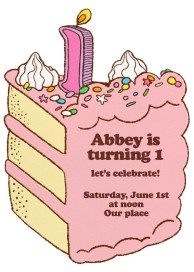 Birthday Cake Slice - Birthday Invitation by Hello!Lucky