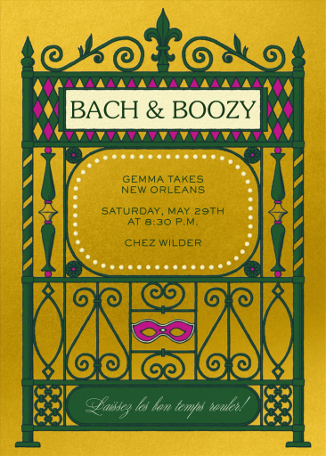 Masquerade Gate - Bachelorette Party Invitation by Paperless Post