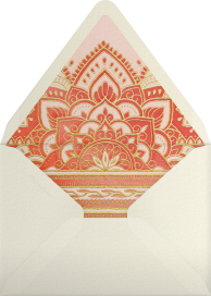 Henna Pattern Border Invitation Envelope