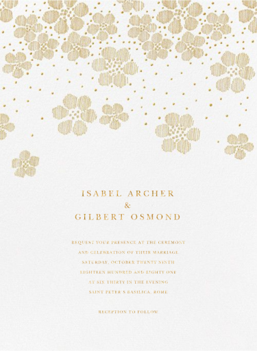 Blossoms on Tulle II - Valentine's Day Invitation by Oscar de la Renta