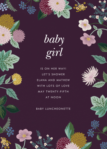 Dahlia - Baby Shower Invitation by Rifle Paper Co.