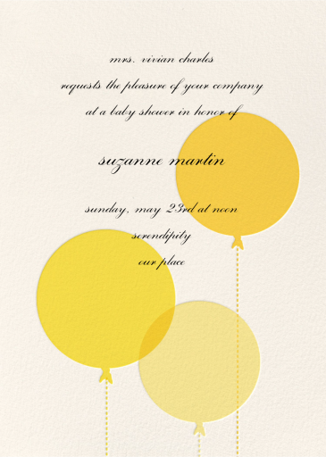 Balloon Baby - Baby Shower Invitation by kate spade new york