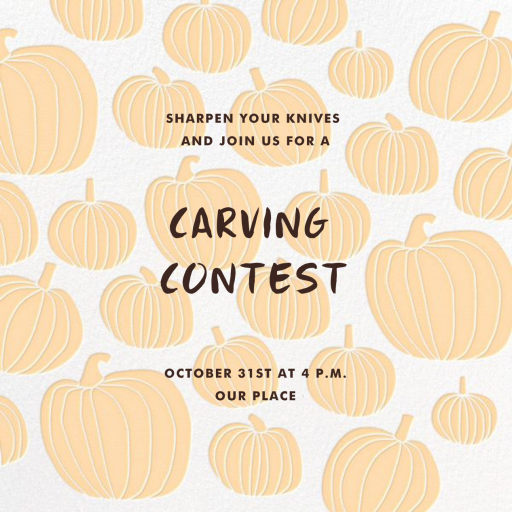 Pumpkin Pattern - Halloween Invitation by Linda and Harriett