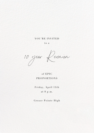 Full-Page Photo Tall (Double-Sided) - Class Reunion Invitation by Paperless Post - Back