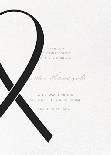 Charity Ribbon - Fundraiser Invitation by paperless_post