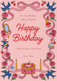 Sweet and Pink - Birthday Card by Min Heo