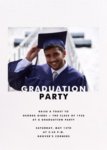 Tall Horizontal (Photo) - Graduation Party Invitation by Paperless Post