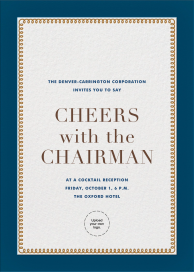 Bold Line (Tall) - Corporate Reception Invitation by The Indigo Bunting