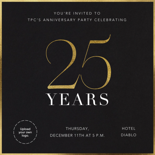 Gold Glimmer - Business Anniversary Invitation by Paperless Post