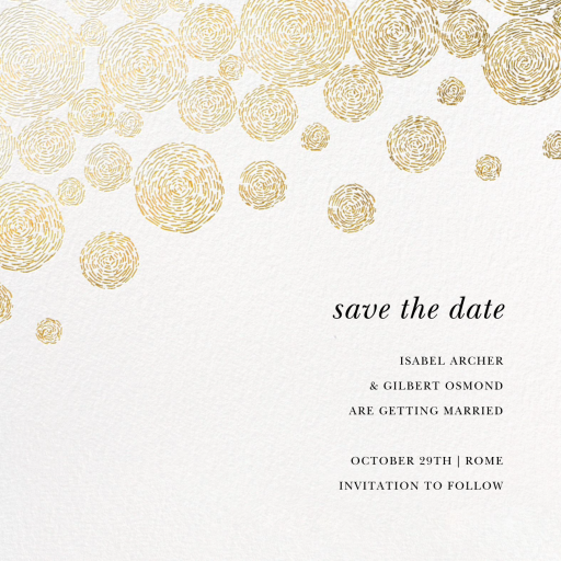 Radiant Swirls (Square) - Save the Date by Oscar de la Renta