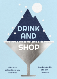 Snowcap - Happy Hour Invitation by Paperless Post