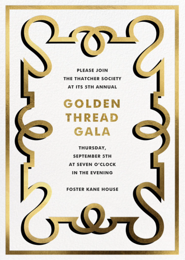 Gilded Scroll - Business Event Invitation by Jonathan Adler