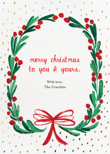 Holly Ring - Christmas Card by Mr. Boddington's Studio