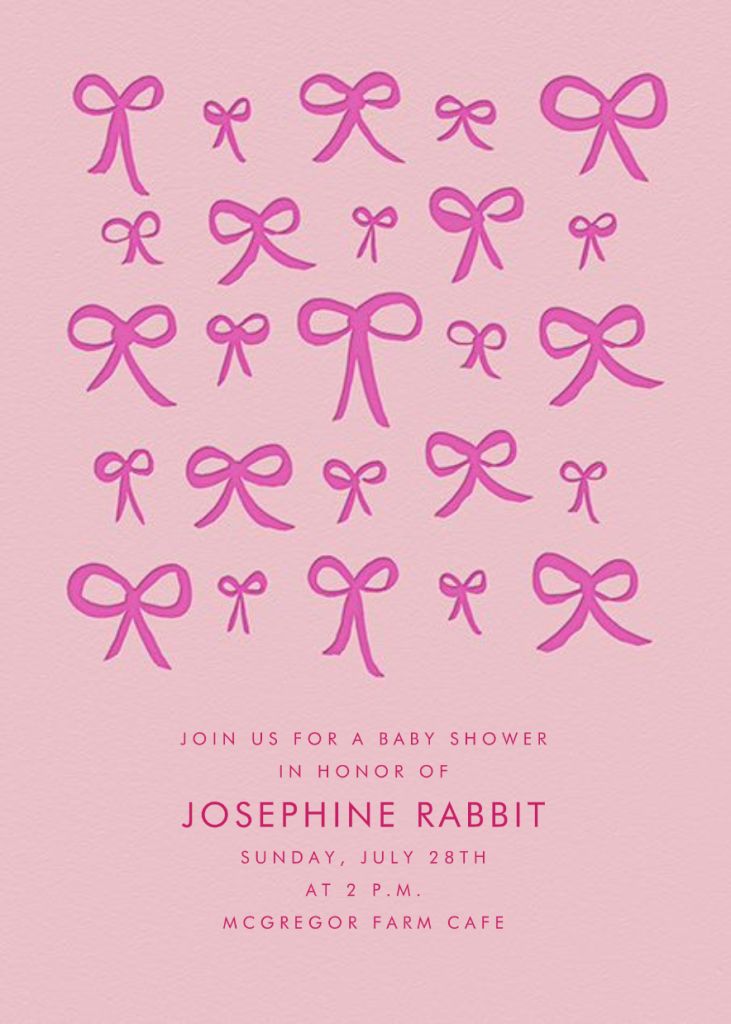 Bows and Bows | Send online instantly | RSVP tracking