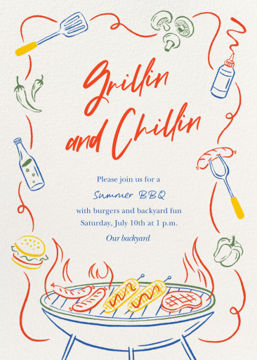 Grillin and Chillin - Get-Together Invitation by Paperless Post
