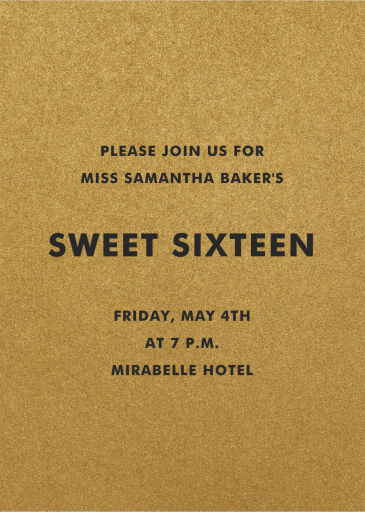Fort Knox - Sweet 16 Invitation by Paperless Post