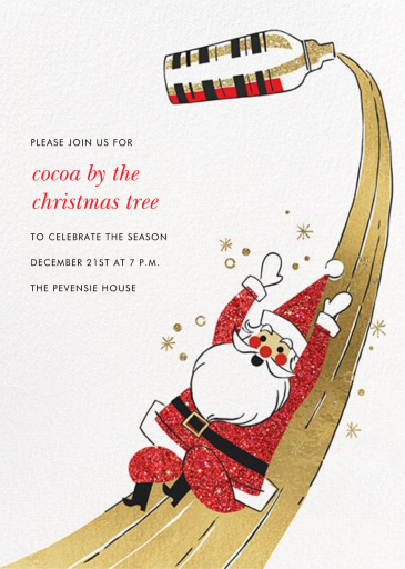 Santa's Slip and Sip - Christmas Party Invitation by Paperless Post