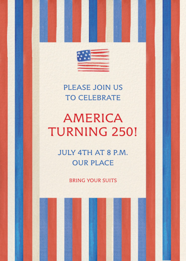 Salute the Stripes - 4th of July Invitation by Mr. Boddington's Studio