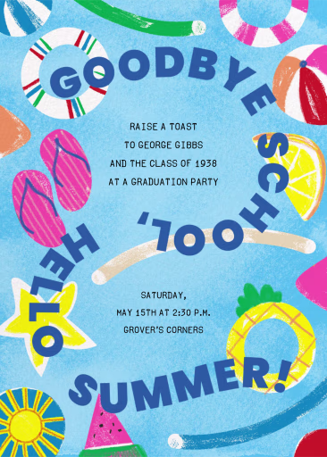 Time to Float - Graduation Party Invitation by Paperless Post