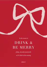 Bow Impression - Holiday Party Invitation by Sugar Paper