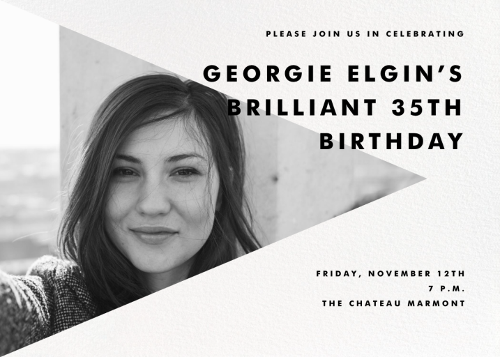 Side Triangle Photo - Birthday Invitation by Paperless Post