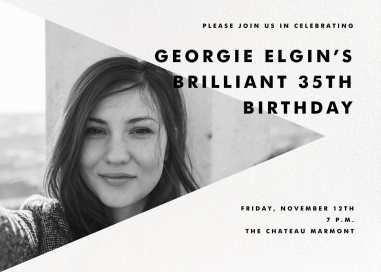 Side Triangle Photo - Birthday Invitation by Paperless Post