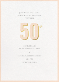 Pop of Gold - 50th Anniversary Invitation by Sugar Paper