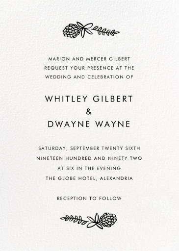 Botanical Lace (Photo) - Wedding Invitation by Rifle Paper Co. - Back