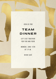 Gold Tesserae - Business Dinner Invitation by Kelly Wearstler