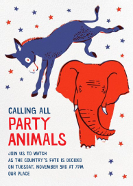 Donkey V. Elephant - Election Invitation by Hello!Lucky