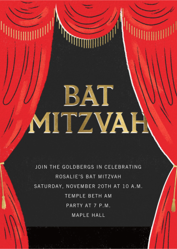 Putting on the Mitz - Bar & Bat Mitzvah Invitation by Paperless Post