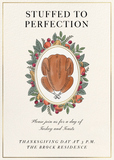 Stuffed Perfection - Invitation by Martha Stewart