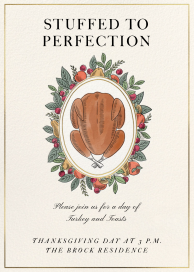 Stuffed Perfection - Invitation by Martha Stewart