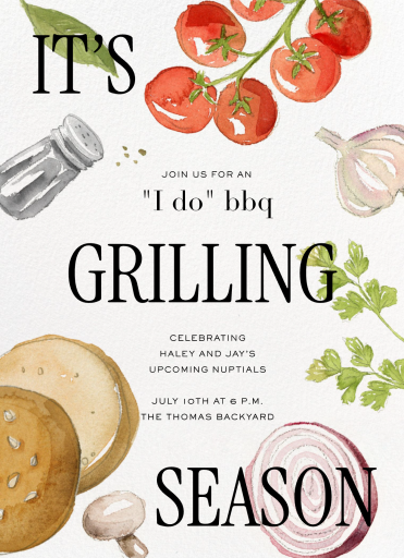 Grilling Season - Bridal Shower Invitation by Martha Stewart