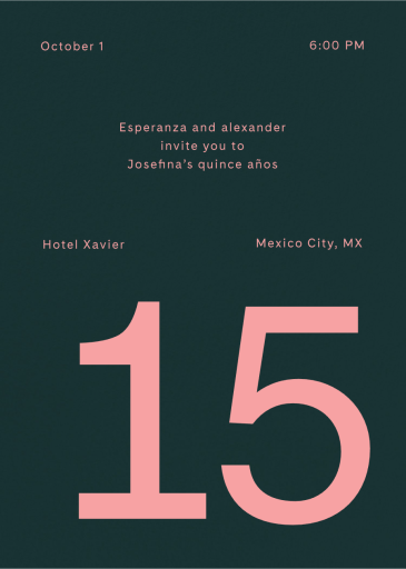 Colorblock Party - Quinceañera Invitation by Goods Gang