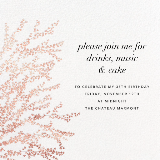Forsythia Branch - Birthday Invitation by Paperless Post