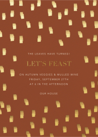 Flickering Lights - Fall Party Invitation by Kelly Wearstler