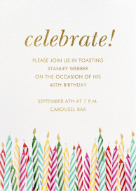 Candle Corner - Birthday Invitation by kate spade new york